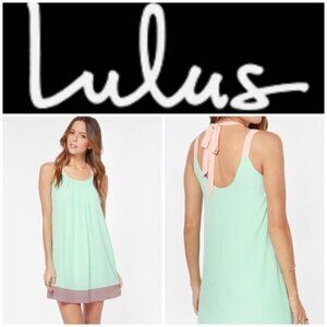 Lulus Exclusive Sorbet Soirée Mint Shift Dress Womens Sz XS‎ Sleeveless T…